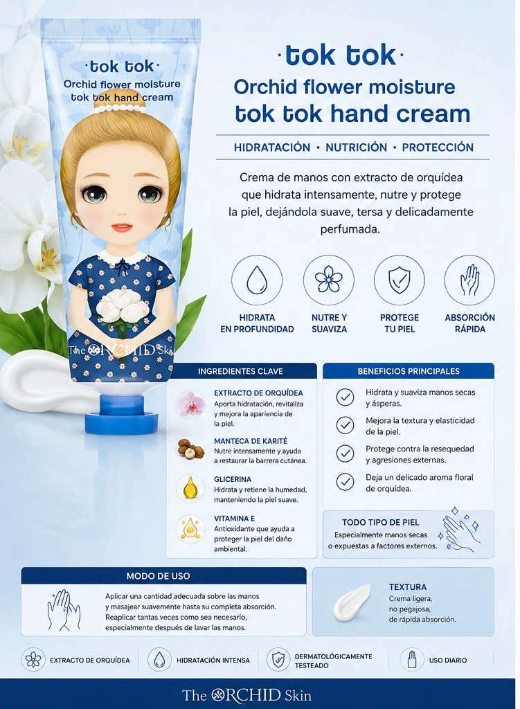 The Orchid Skin - Hand Cream Tok Tok - Imagen 2