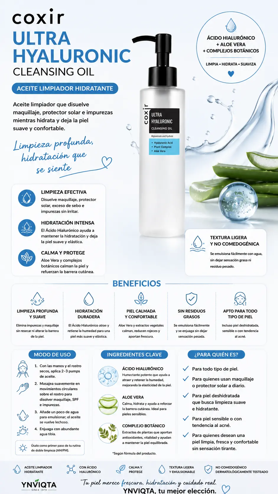 Coxir - Ultra Hyaluronic Cleansing Oil - Imagen 4